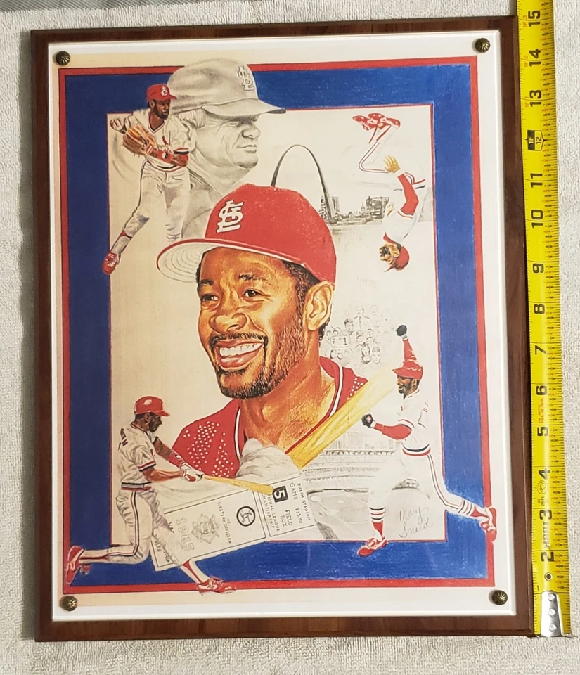 Placa de madera Ozzie Smith de los Cardenales de San Luis MLB 12x15 de Mary Sneed Foto 3 de 4