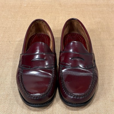 G.H. Bass & Co Oxblood Tassel Loafers Mens 9.5 D Leather Slip On Burgundy VTG.‎ Vintage Bass Leather Tassel Loafers, Burgundy Men main image 2