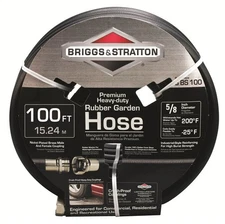 Briggs & Stratton 8BS100 100-Foot Premium Heavy-Duty Rubber Garden Hose
