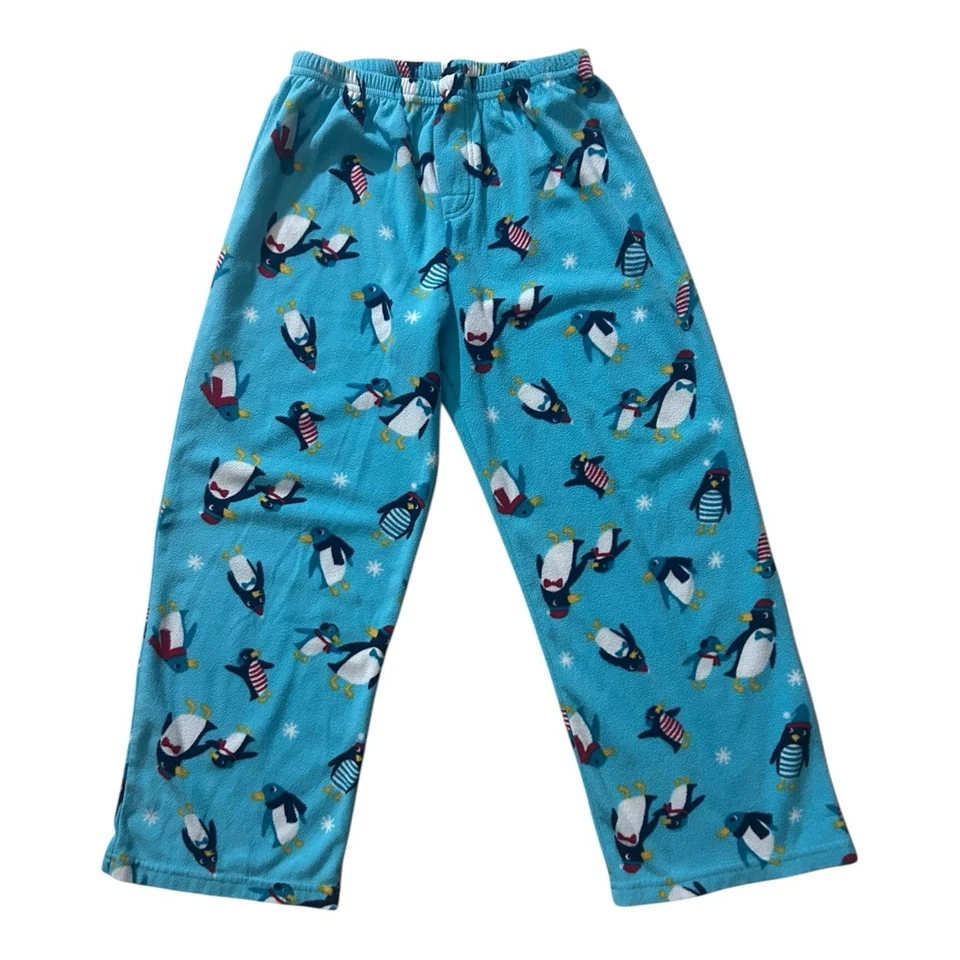 Pijama de invierno suave Gymboree Boy pequeño 5-6 gimnasios azul pingüino Foto 3 de 4