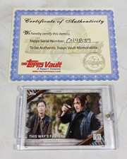 2017 Topps The Walking Dead Season 6 Daryl & Rosita 1/1 Topps Vault