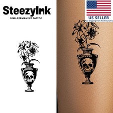 SteezyInk temporary tattoo Eternal Bloom last upto 2 weeks 3 x 6 inch