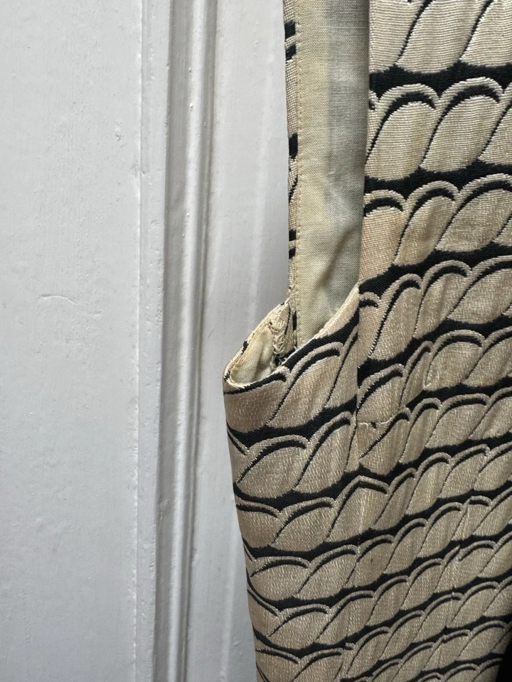 American Rag Co мини-платье кремовый и черный карманы галстук размер 6 как есть винтажный  - Изображение 4 из 4