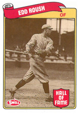1989 Swell Baseball Greats Edd Roush #35 Reds HAll Of Fame!
