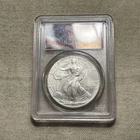 2001 American 1 Oz Silver Eagle $1 PCGS GEM BU+ 9-11-01 WTC Ground Zero C004