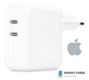 ALIMENTATORE ORIGINALE APPLE DUAL USB-C PORT CARICABATTERIA DOPPIA PORTA 35W MAC