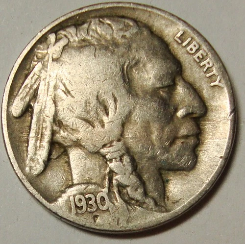 1930 5c Buffalo Nickel Coin #2426 Fine F Free Shipping