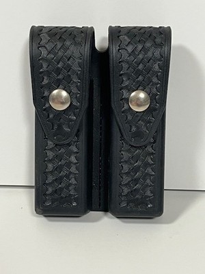 HKS Dual Double Stack Magazine Pouch Black Basketweave