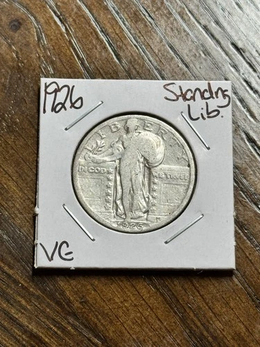 1926 P Standing Liberty Quarter Nice VG Very Good U.S. 25c Type Coin (Raw18527)