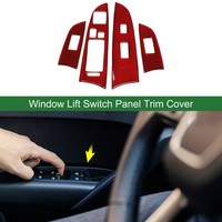 Fensterheber-Schalterpanel-Abdeckung FüR Lexus IS250 Front Heck Carbonfaser Rot