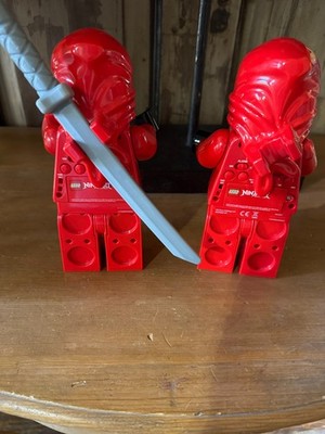 LEGO CLIC TIME NINJAGO RED KAI ALARM CLOCKS w/SWORD 9