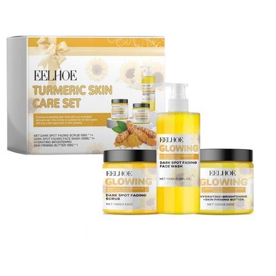 Turmeric Skin Care Set Hydrating Moisturizing Cleanser Refreshing Oil Control...