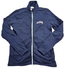 Seattle Seahawks NFL G III Fleece Sweatshirt Men's Medium Blue Full Zip