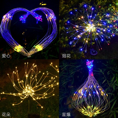 LED Solar Garden Lights Firefly Christmas Outdoor Sway Lamp Yard Pathway Decor - Picture 11 of 15