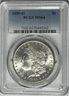 1885 O MORGAN DOLLAT PCGS MS 64