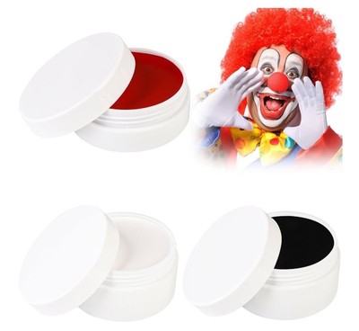 Clown Makeup Black White Red Cream Face Body Paint 