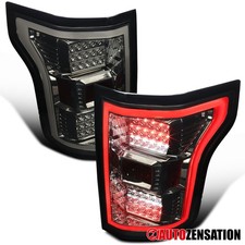 Fit 2015-2017 Ford F150 Smoke Full Led Tail Lights Rear Brake Lamps Leftright