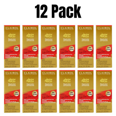 Clairol SOY4PLEX Liquicolor 3RR 203RR Medium Intense Red Bulk Lot 12 Pack 2 oz