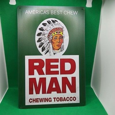 Red Man Chewing Tobacco-Metal Sign for Bar/Garage/ Mancave/Office