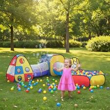 5 in 1 Childrens Kids Baby Play Tent Tunnel Ball Pit Playhouse Pop Up Folding
