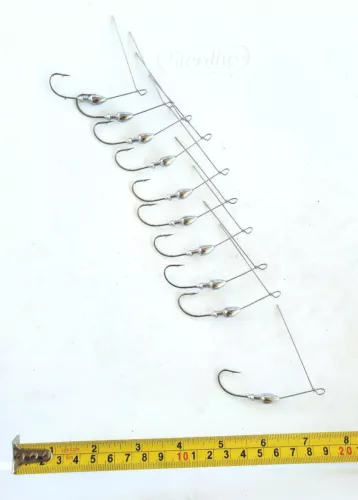 10 Mini SPINNERBAIT HEADS 1/8 oz. UNPAINTED - Spinnerbait Bodies - Tackle Lot