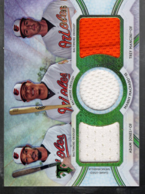 A3204- 2018 Triple Threads Relic Combos #RCCAMT Mancini Jones Manny Machado /36