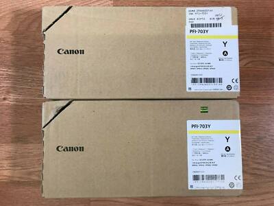 2 Canon PFI-703Y For iPF810, iPF815, iPF820, iPF825 EXP.2014/2015 Same Day Ship!