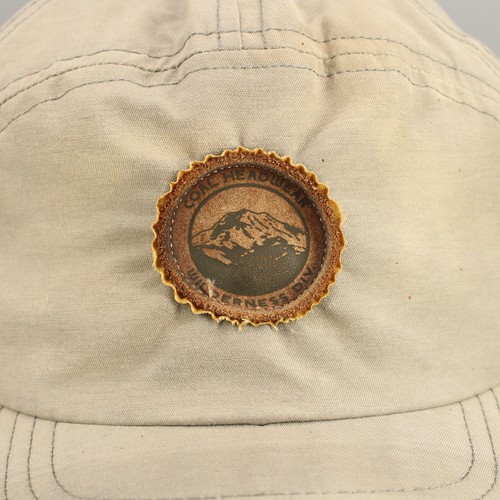 Coal Hat Cap Strapback Khaki Leather Patch Wilderness Division Outdoor Mens - Picture 2 of 11