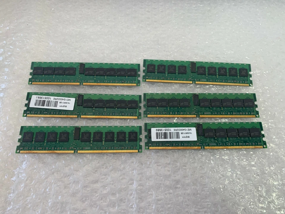 LOT 6 HP PC2–3200R-333 SDRAM MEMORY 36500124 W29277T SERVER MEM Used - Image 4 of 4