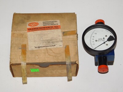New Orange Research 2323FGS-1A-3.5L-52 Flow Meter 5000 PSI Dial Gauge Unit USA