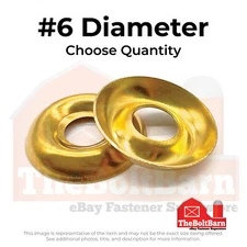 #6 Brass Finishing Cup Washers (Pick Quantity)