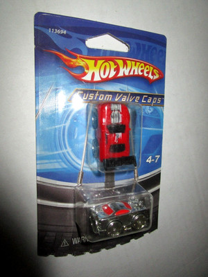 Hot Wheels Custom Valve Caps Red & Chrome 2006