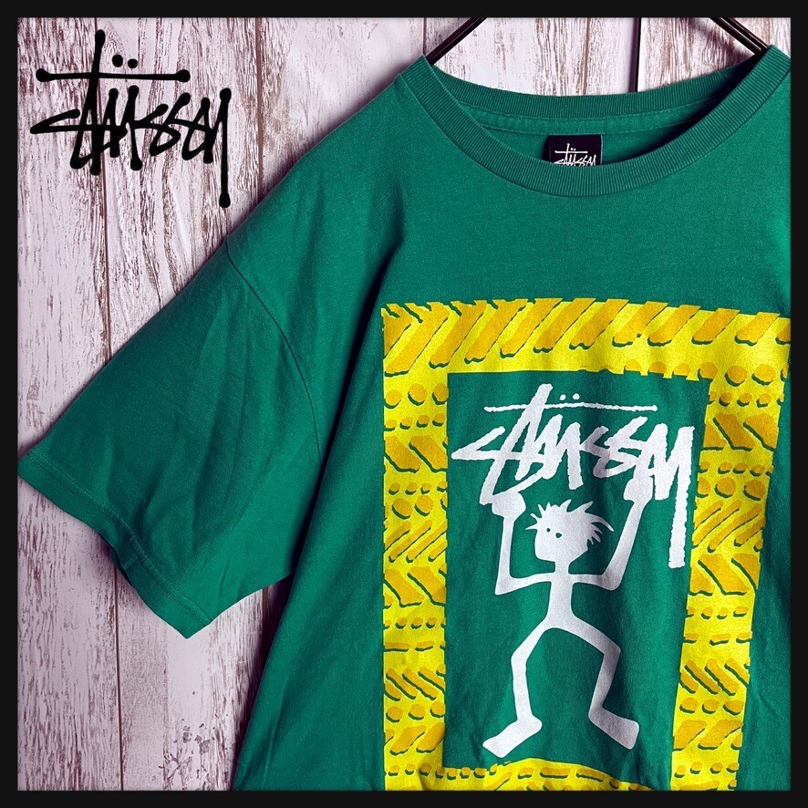 Rare design Stussy Shadow Man print T-shirt instant sellout
