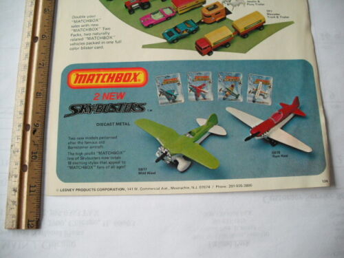 LESNEY MATCHBOX TWO PACKS & SKY-BUSTERS COLOR ADVERTISING PAGE - Picture 3 of 3