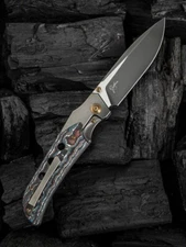 We Knife Co Ltd Guthrie Folding Knife 4" CPM-20CV Steel Blade Titanium/CF Handle