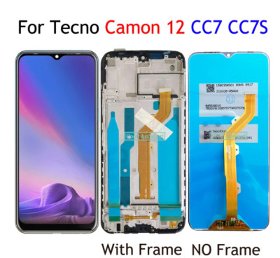 6.52'' For Tecno Camon 12 CC7 LCD Display Touch Screen Digitizer Assembly Black