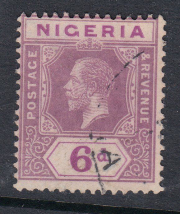 NIGERIA :1921 6d dull and bright purple Die I SG 25 used