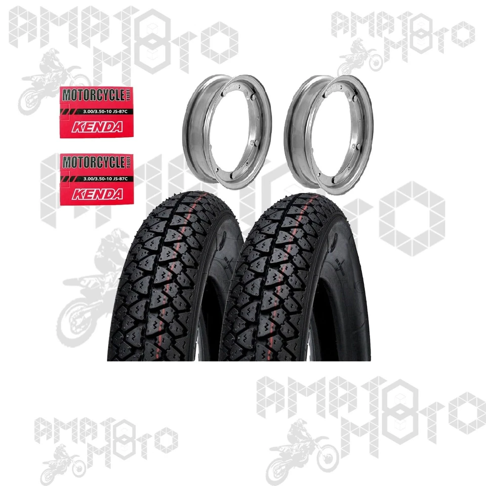 GOODRIDE COPPIA COPERTONI CERCHI CAMERA 3 00 10 VESPA 50 SPECIAL R L N - RUOTE COMPLETA K