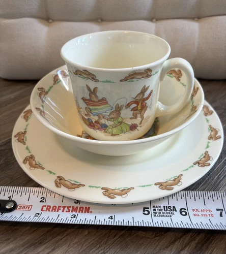 Royal Doulton Bunnykins 3 Piece Set English Fine Bone China