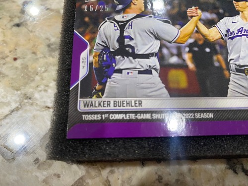 ┥2022 TOPPS AHORA PÚRPURA PARALELO #96 WALKER BUEHLER LOS ANGELES DODGERS 15/25! - Imagen 2 de 8