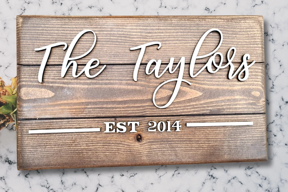 Family Last Name Sign for Personalized Wedding Gift - Pallet Sign Style home - Image 3 of 4