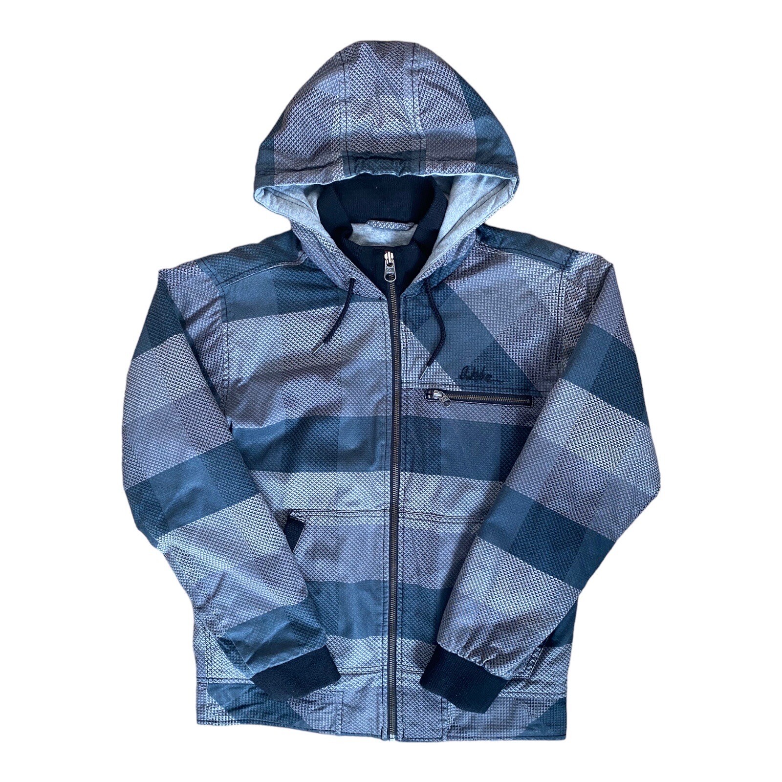 Chaqueta QUIKSILVER Pequeña Gris Y2K Vintage Abrigo de Esquí para Nieve Para Hombre Buen Estado Usado