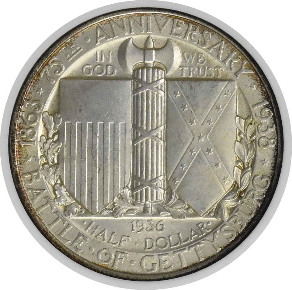 Gettysburg Commemorative Half Dollar 1936 MS65 NGC CAC - Image 4 of 4