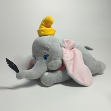 Disney Store 15” Flying Dumbo With Black Feather Plush Soft Cuddly Toy Teddy