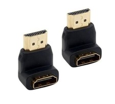 5X Right Angled HDMI Adapters 90 Degree Gold Plated Connectors Male to Female 4K