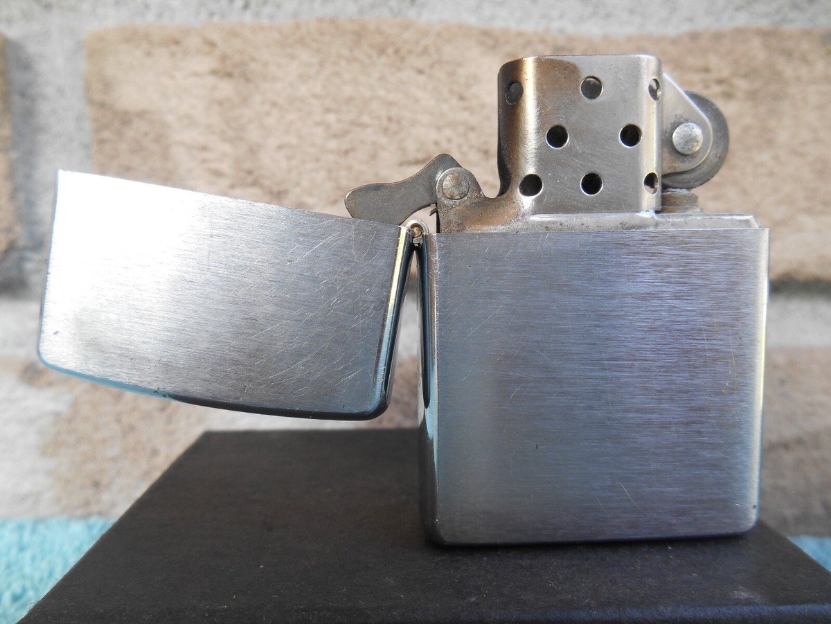 RETRO ZIPPO 2005 G-05 BRUSHED CHROME FLIP TOP CIGARETTE LIGHTER