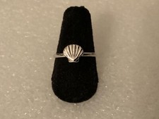 Sea Shell Ring Beautiful New .925 Solid Sterling Silver Band Sizes 7