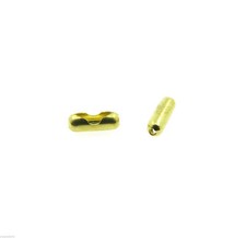 10 Brass Ball Chain Snap Connector Clasps - Fits 2.4mm 3 Chains - Made in USA