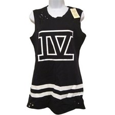 Emma & Sam Dress / Tunic Womens Size XS Black & White Distressed Sleeveless