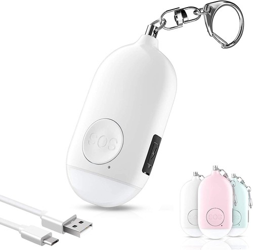 LAVA 130dB Personal Alarm Keychain – USB Rechargeable, Emergency Siren
